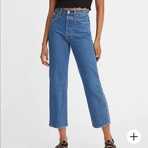 LEVI'S ribcage straight ankle jeans
